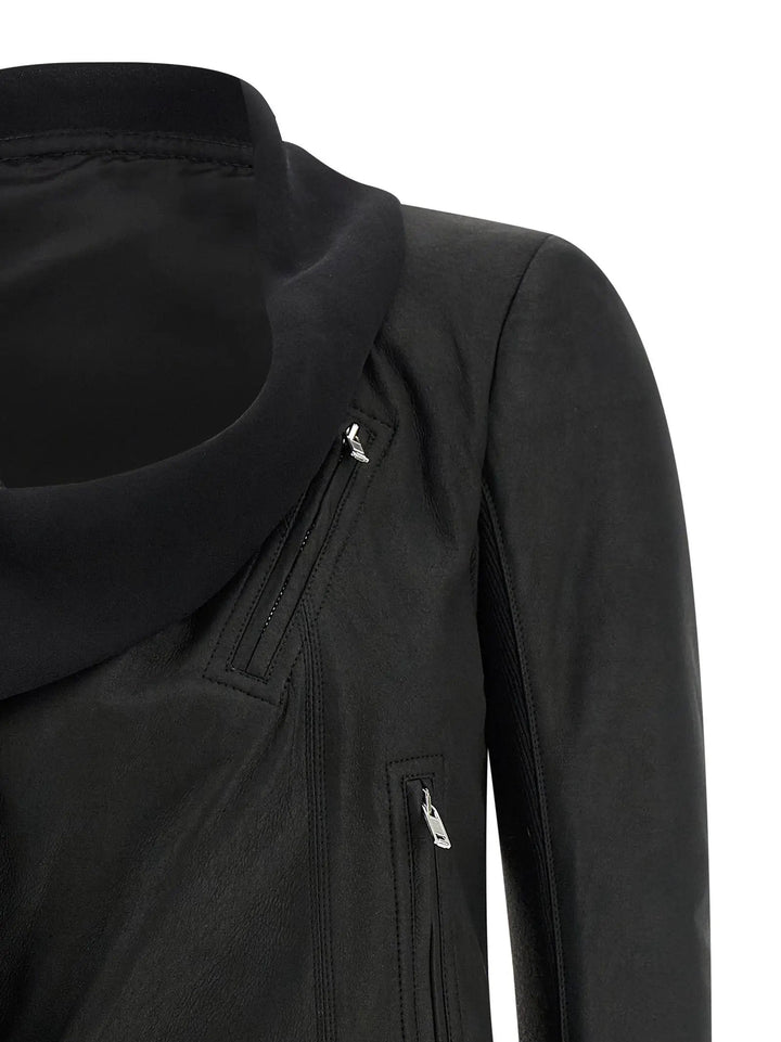 Rick Owens Black Lamb Leather Leather Jacket