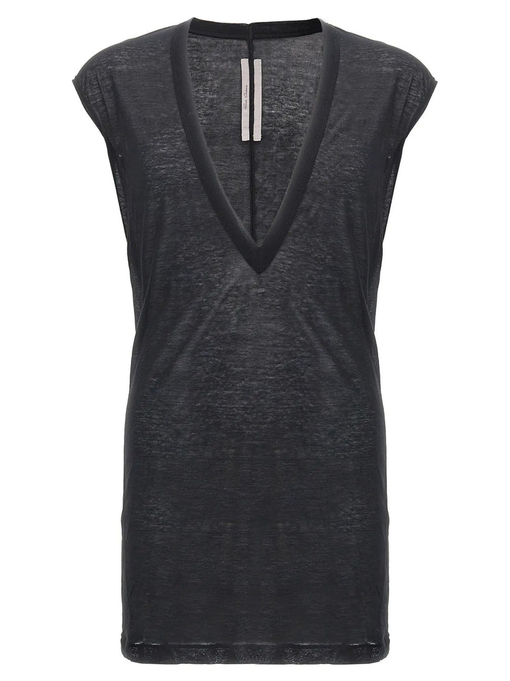 Rick Owens Black Cotton T-Shirt