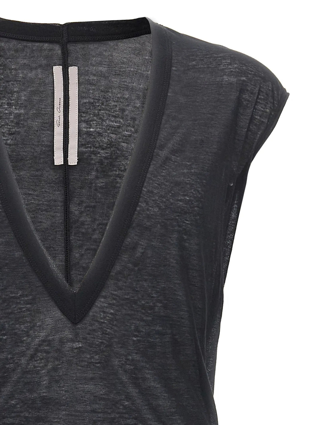 Rick Owens Black Cotton T-Shirt