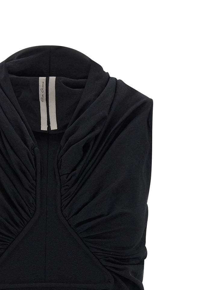 Rick Owens Black Cotton Tank Tops