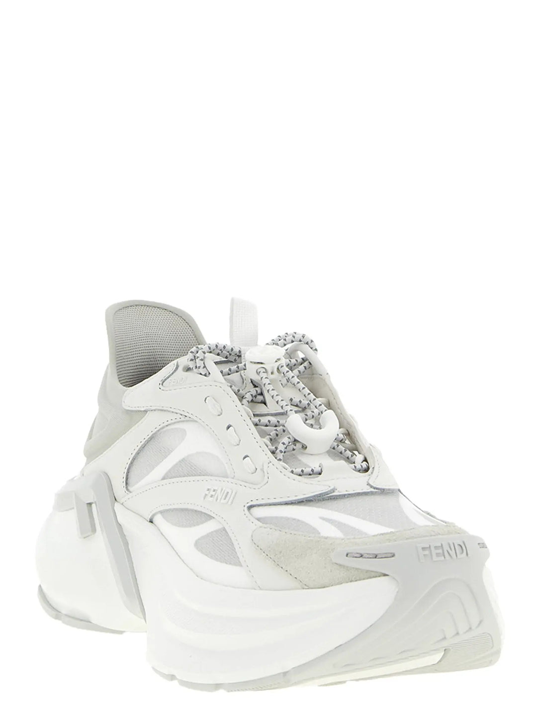 Fendi Gray Calfskin Athletic Sneakers