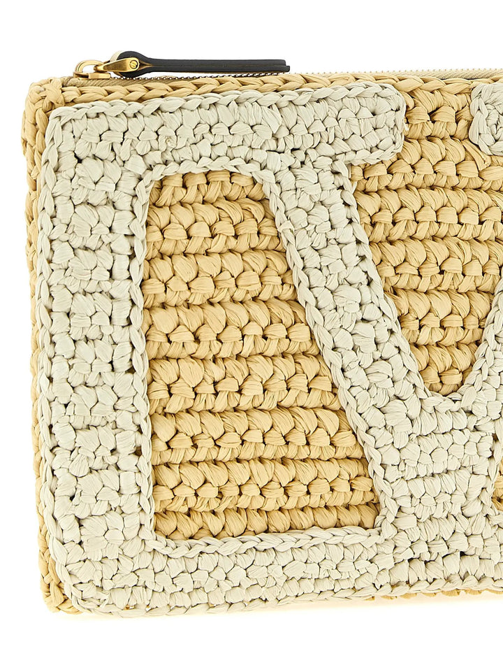 Valentino Garavani White Viscose Clutch Bag