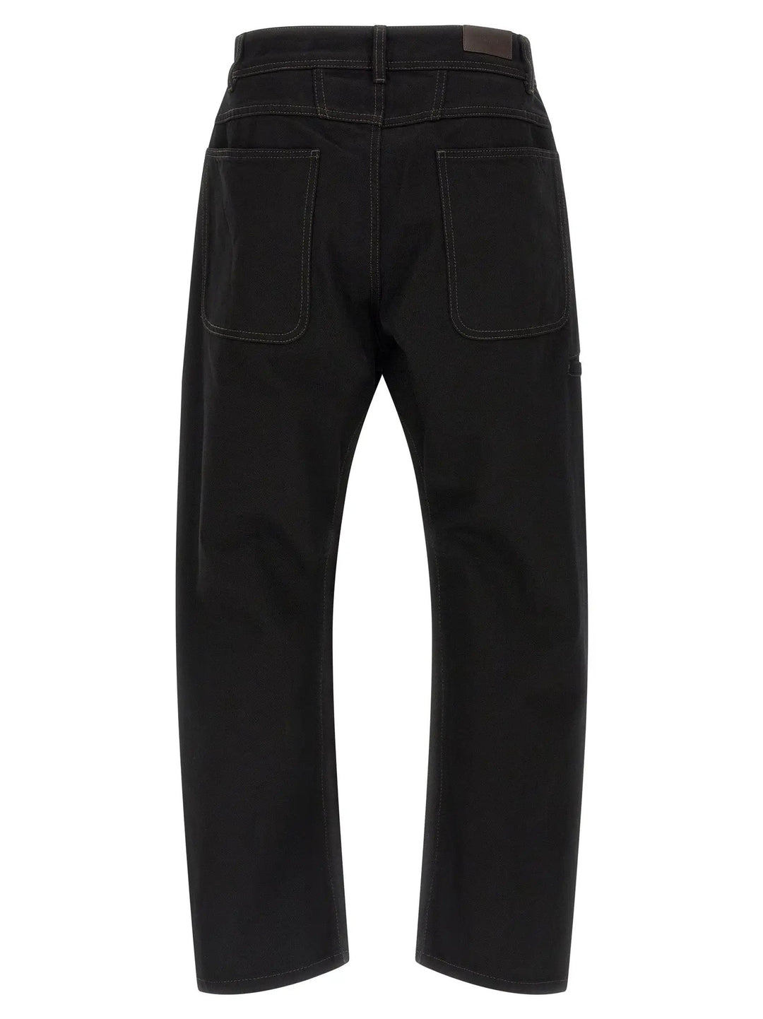 Lemaire Black Cotton Relaxed Fit Jeans