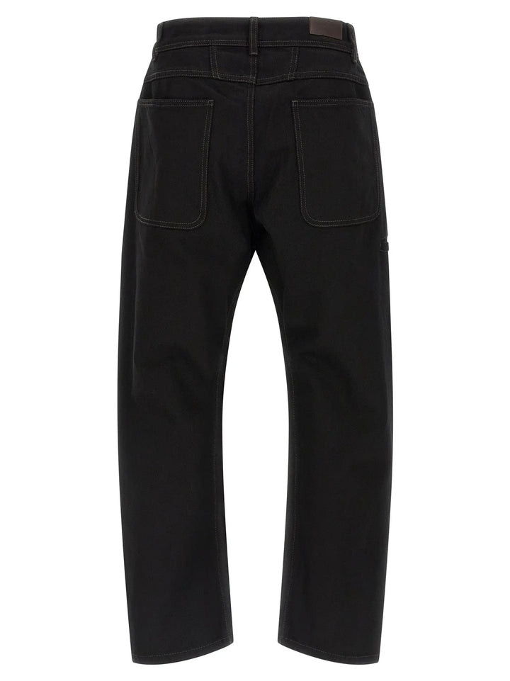 Lemaire Black Cotton Relaxed Fit Jeans