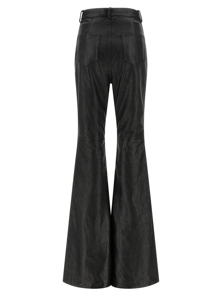 Rick Owens Black Lamb Leather Pants