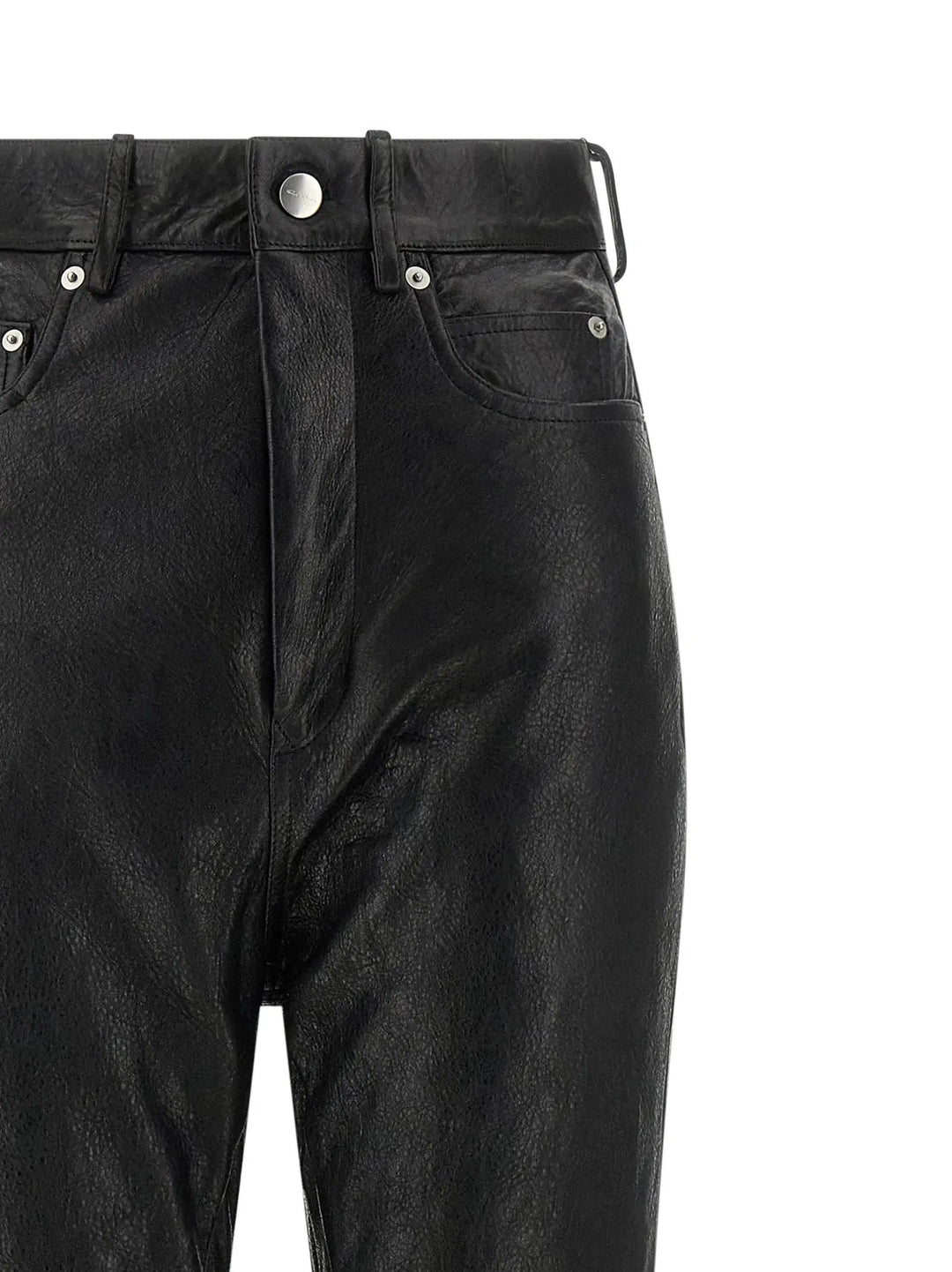 Rick Owens Black Lamb Leather Pants
