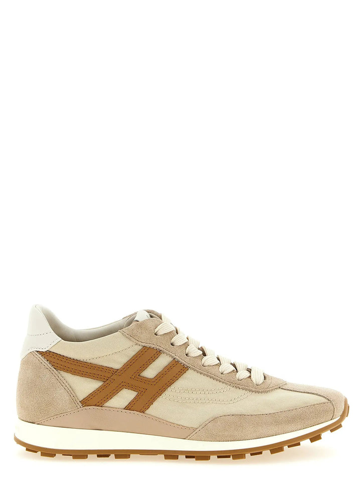 Hogan Beige Polyamide Athletic Sneakers