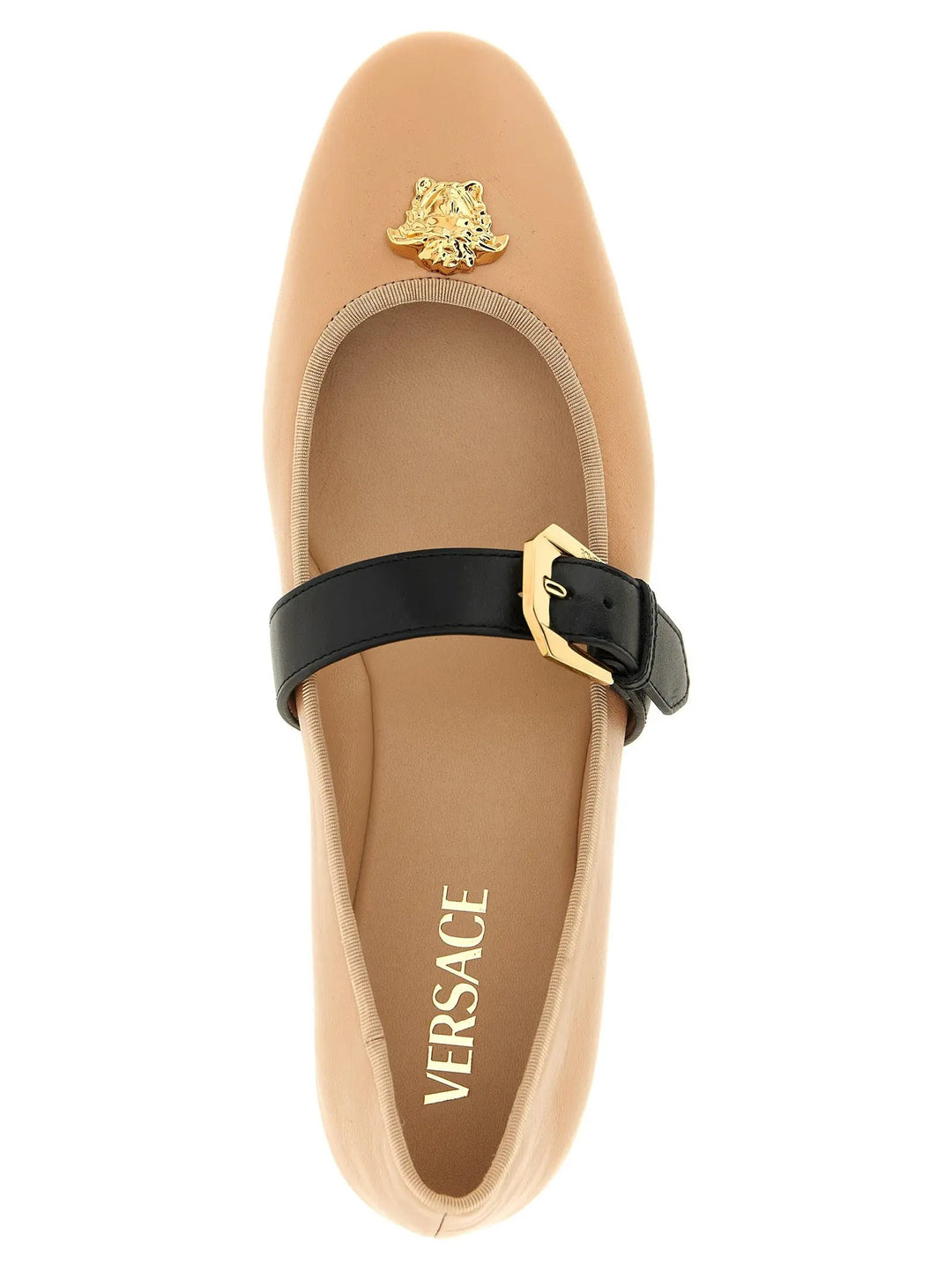 Versace Multicolor Lamb Leather Ballet Flats