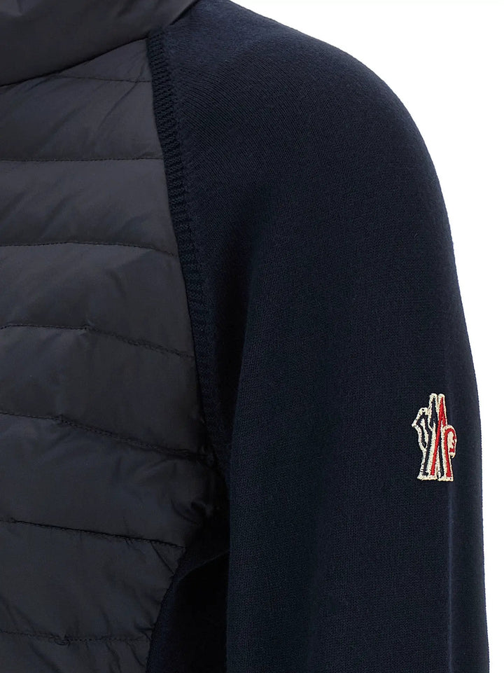 Moncler Grenoble Blue Polyamide Cardigan