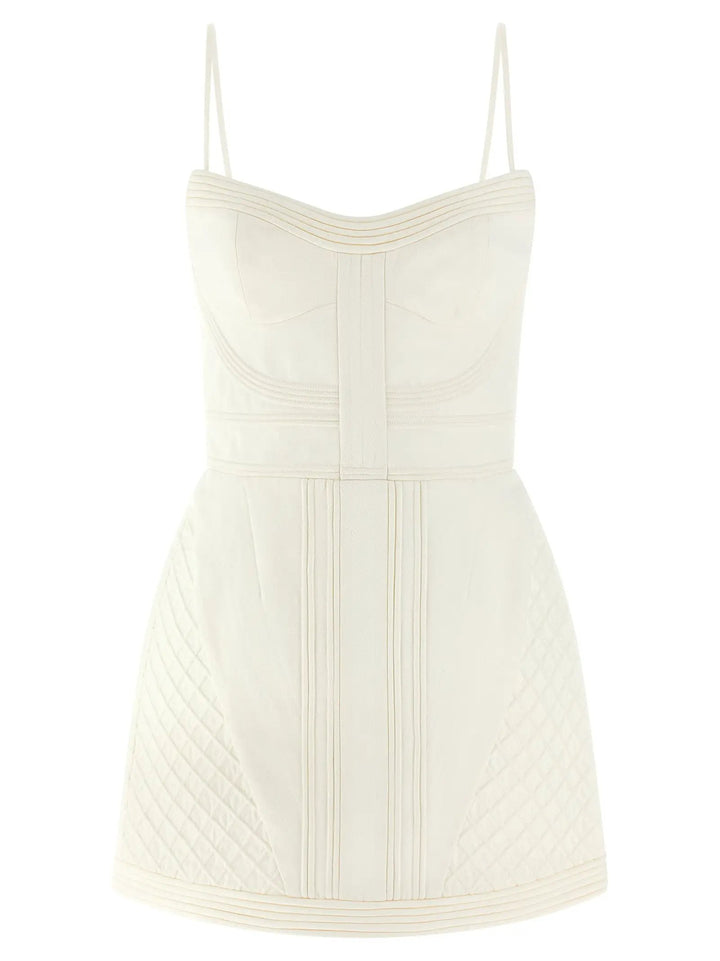 Zimmermann White Cotton Short Dress
