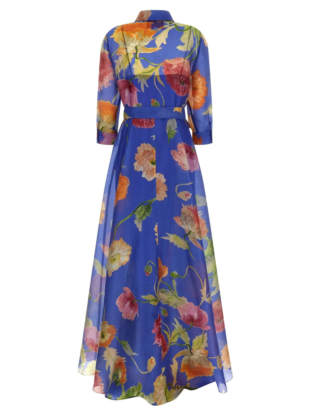 Carolina Herrera Sample Sale | Carolina Herrera Blue Silk Long Dress - | Designer outlet