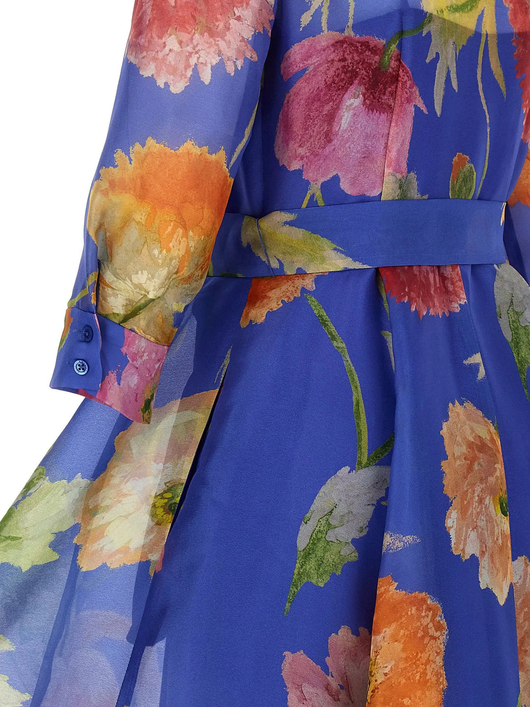 Carolina Herrera Sample Sale | Carolina Herrera Blue Silk Long Dress - | Designer outlet