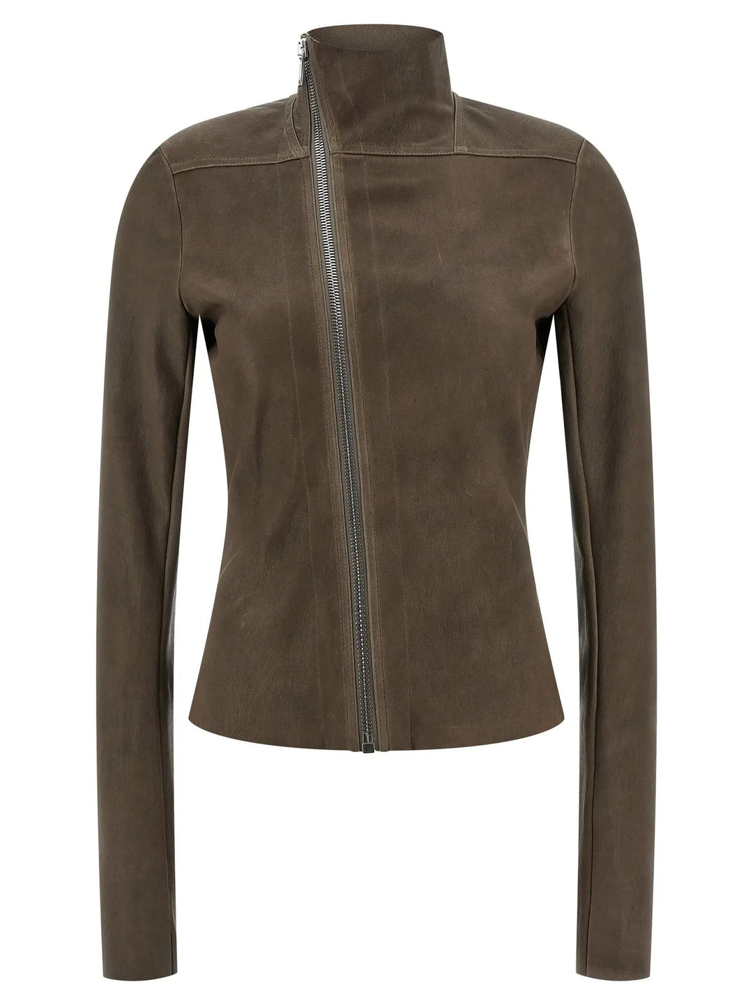 Rick Owens Brown Leather Leather Jacket