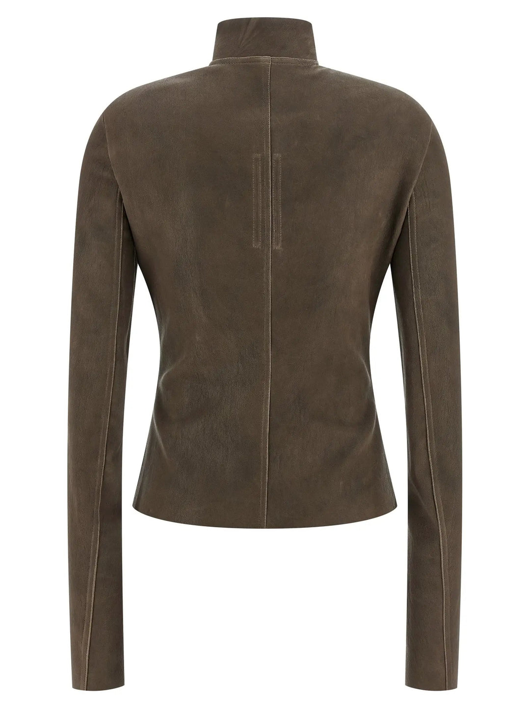 Rick Owens Brown Leather Leather Jacket
