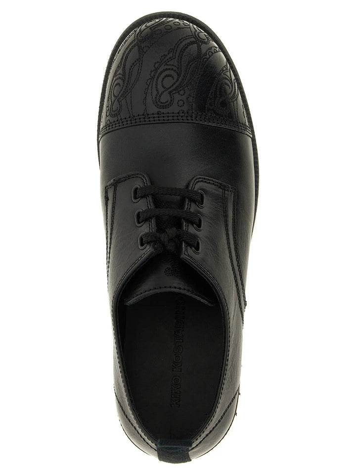 Kiko Kostadinov Black Calfskin Oxfords And Derbies