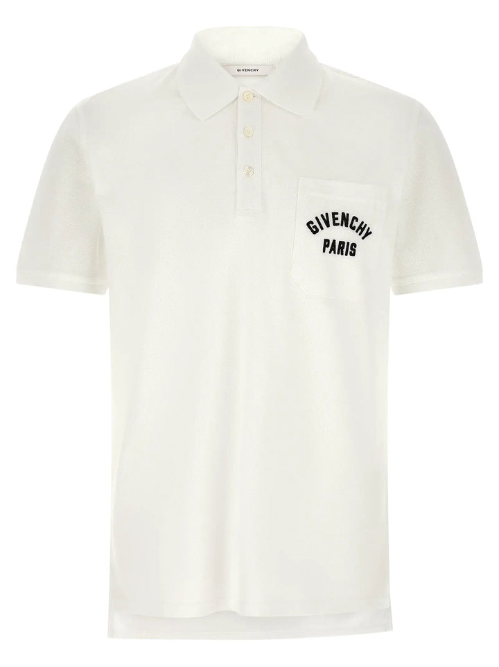 Givenchy White Cotton Polo Shirt