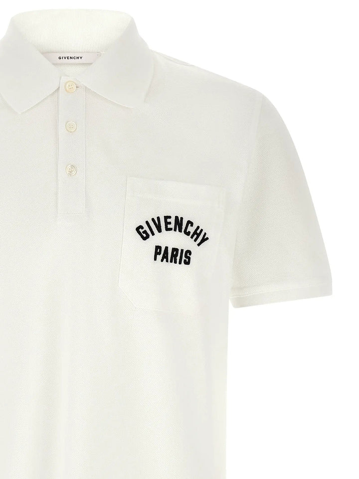Givenchy White Cotton Polo Shirt