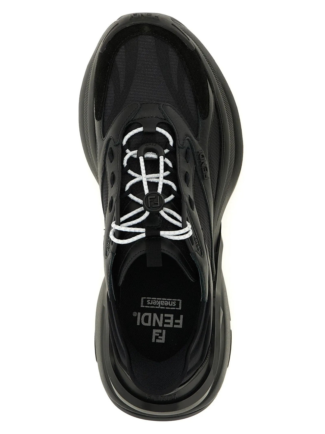 Fendi Black Calfskin Athletic Sneakers