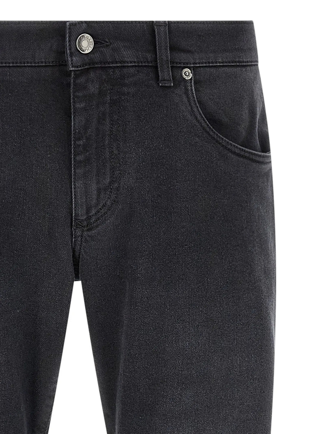 Dolce &amp; Gabbana Black Cotton Straight-Leg Jeans
