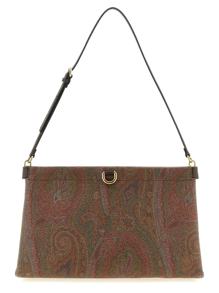 Etro Brown Cotton Clutch Bag