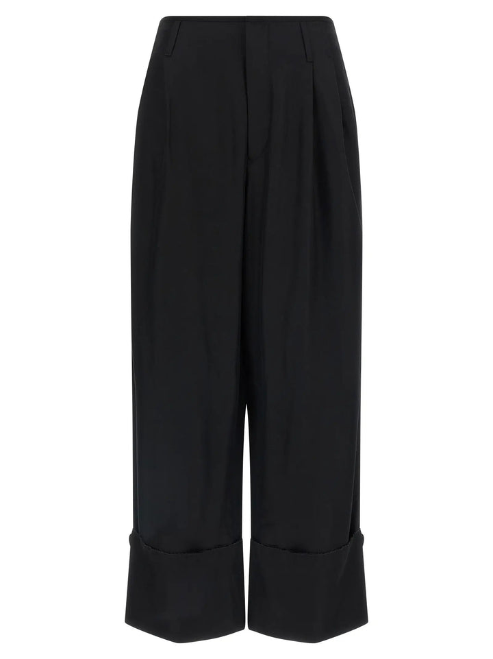 Darkpark Black Viscose Casual Pants