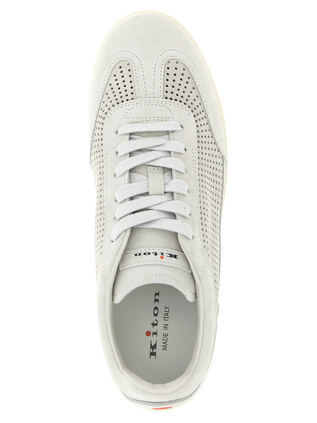 Kiton Gray Calfskin Low Top Sneakers