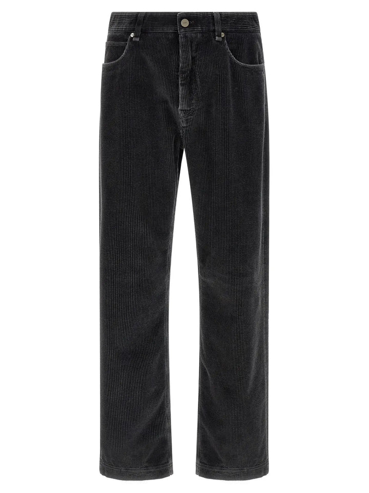 Fendi Gray Cotton Casual Pants