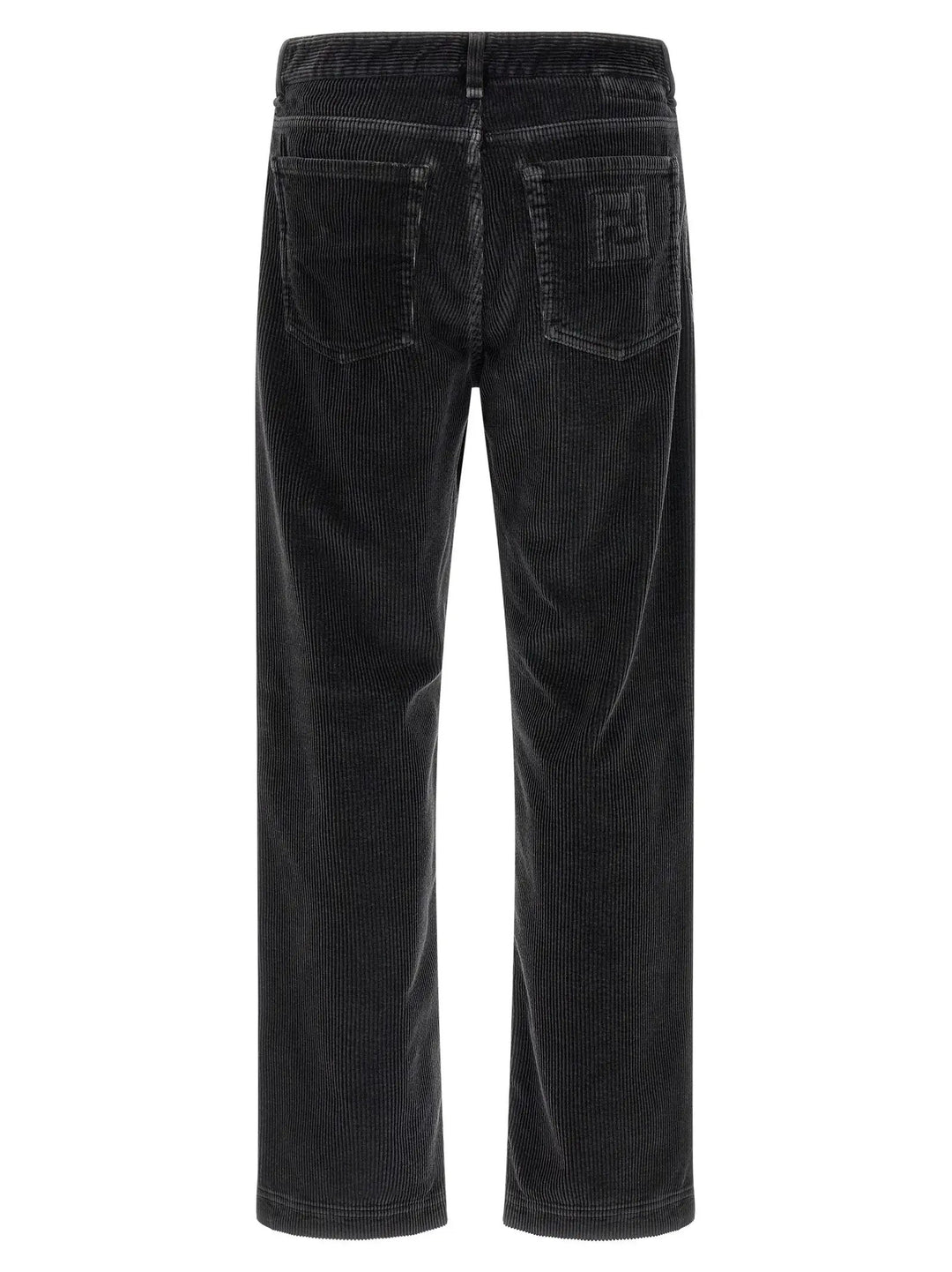 Fendi Gray Cotton Casual Pants