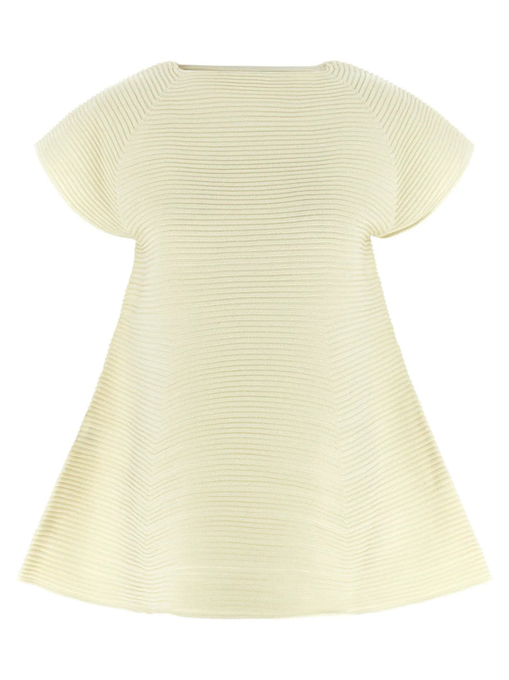 Issey Miyake Bicolor Polyester Short Dress