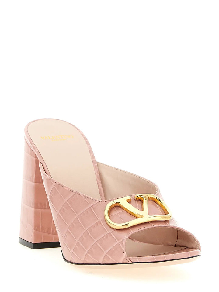 Valentino Garavani Multicolor Calfskin Stiletto Heel Sandals