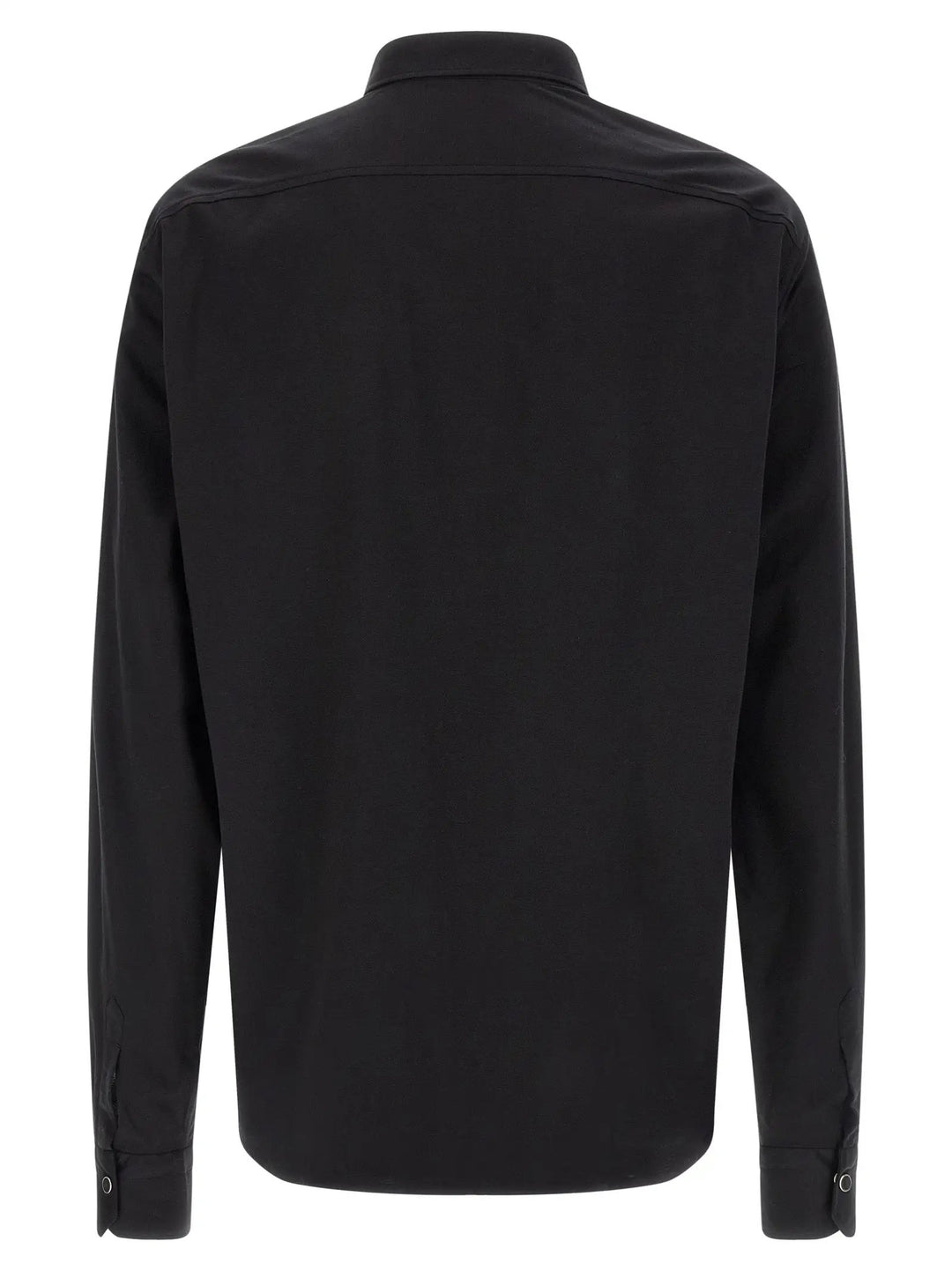 Kiton Black Cotton Blouse