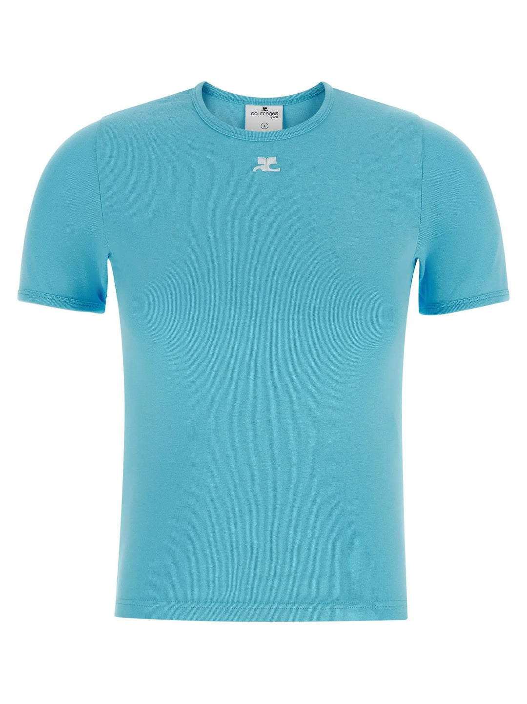 Courrèges Blue Cotton T-Shirt