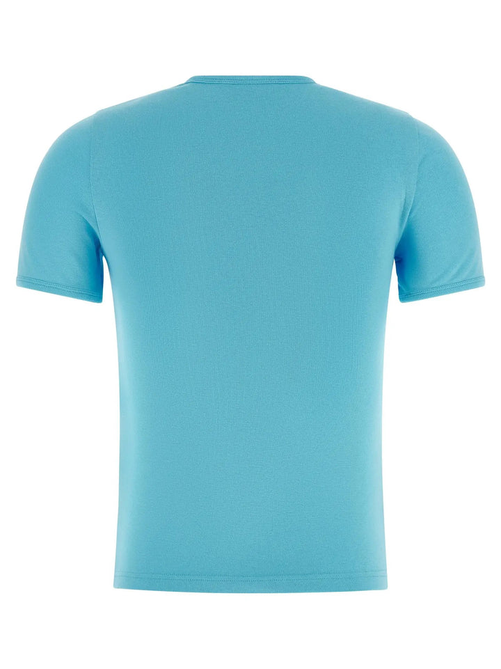 Courrèges Blue Cotton T-Shirt