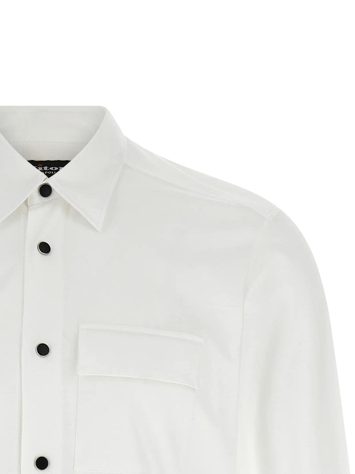 Kiton White Cotton Blouse
