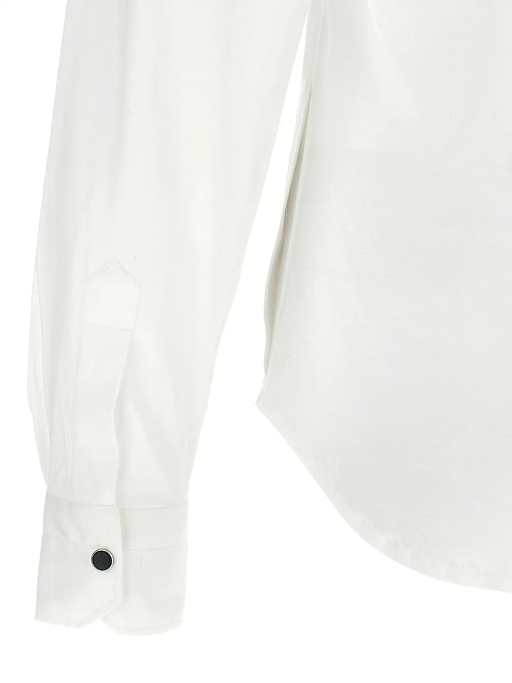 Kiton White Cotton Blouse