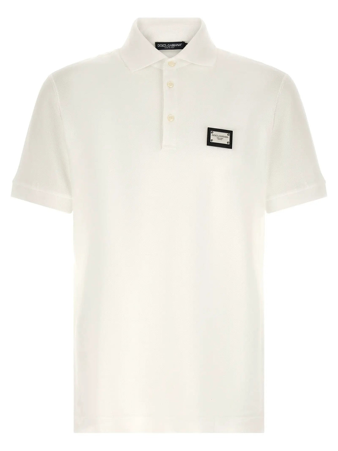 Dolce &amp; Gabbana White Cotton Polo Shirt