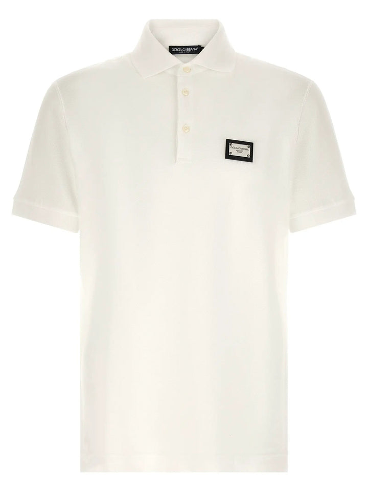 Dolce &amp; Gabbana White Cotton Polo Shirt
