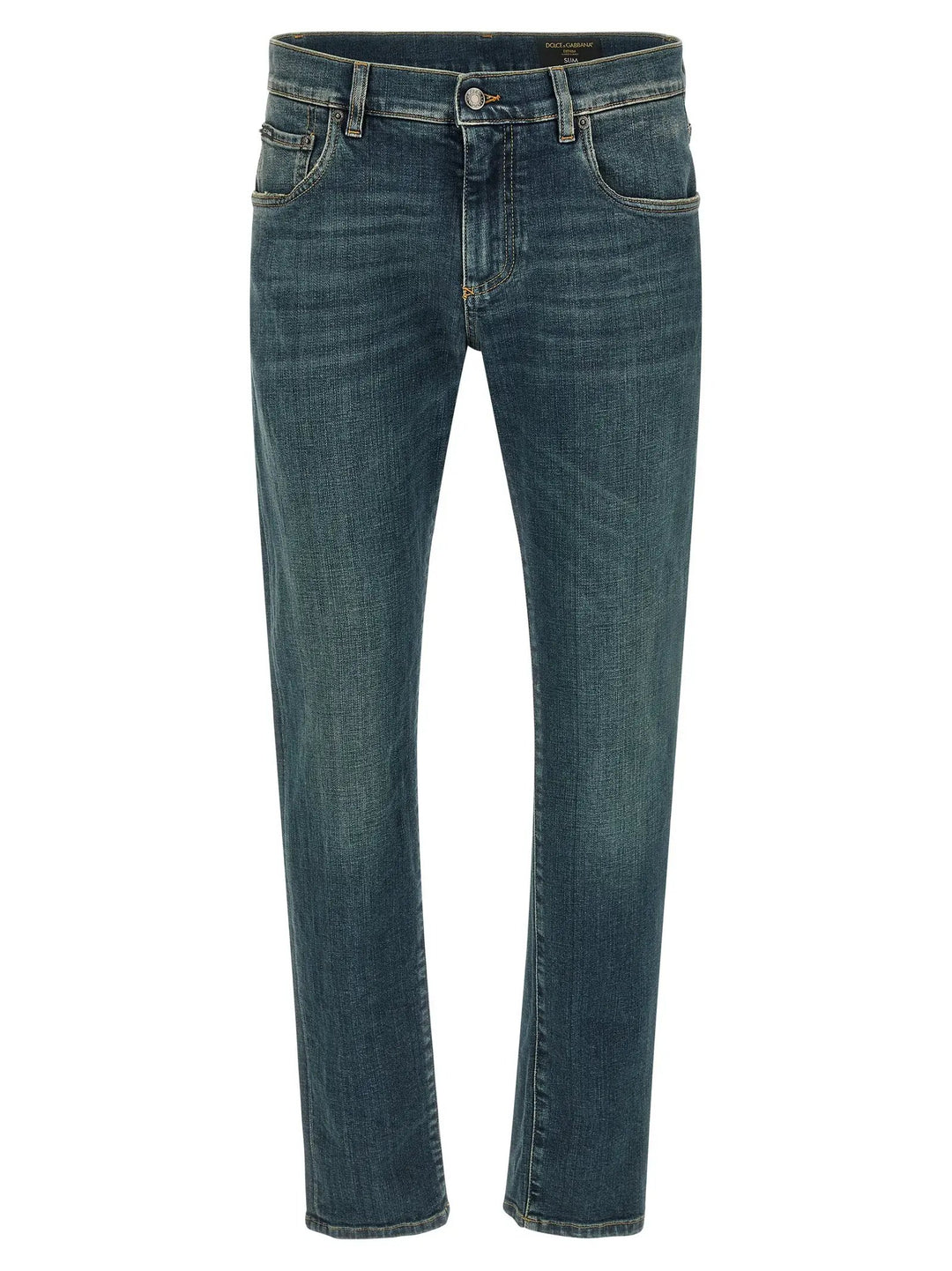 Dolce &amp; Gabbana Blue Cotton Slim Fit Jeans