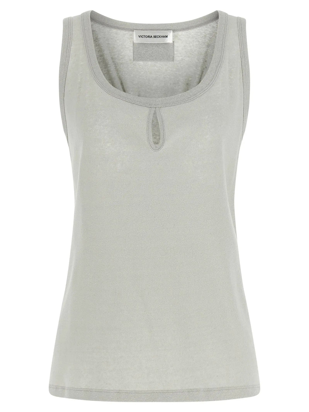 Victoria Beckham Gray Cotton Tank Tops