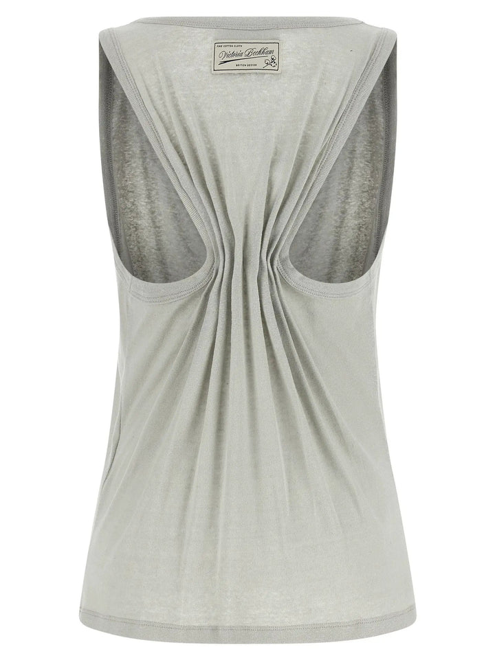 Victoria Beckham Gray Cotton Tank Tops