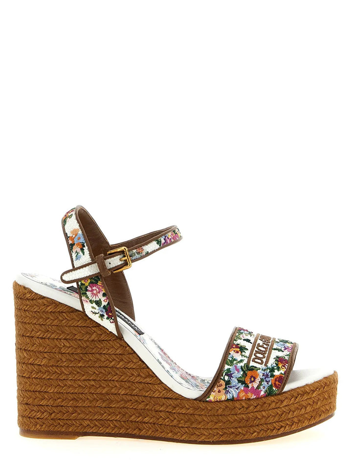 Dolce &amp; Gabbana Multicolor Polyamide Wedge Sandals