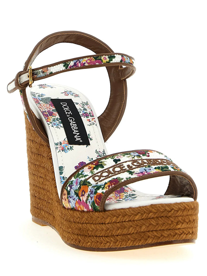 Dolce &amp; Gabbana Multicolor Polyamide Wedge Sandals