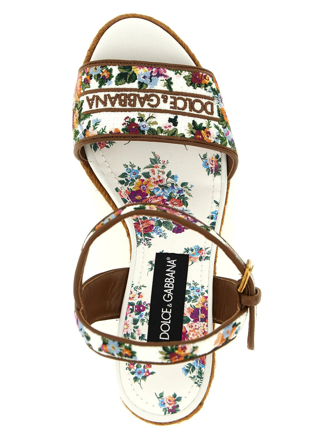 Dolce &amp; Gabbana Multicolor Polyamide Wedge Sandals