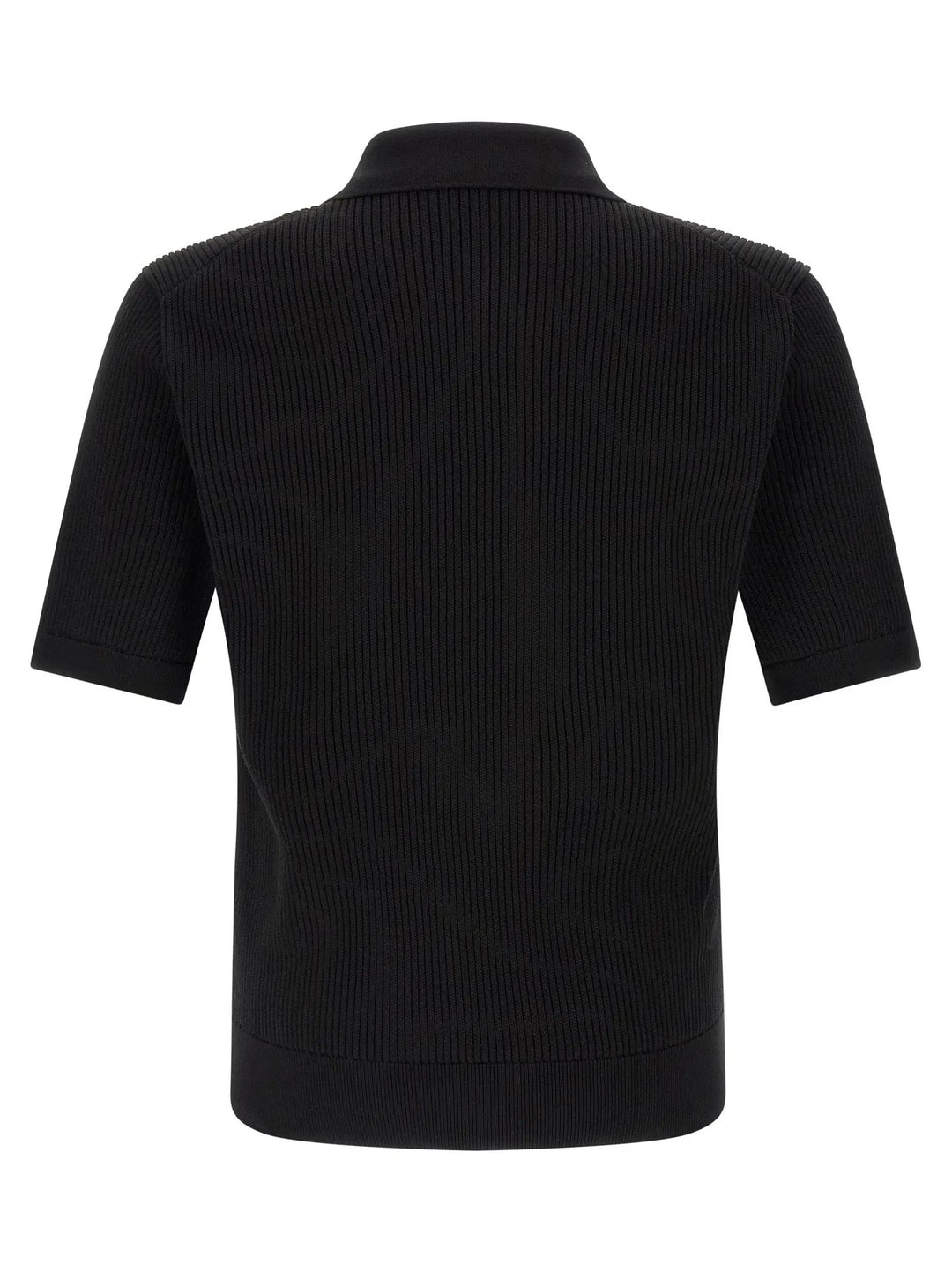 Dolce &amp; Gabbana Black Cotton Polo Shirt