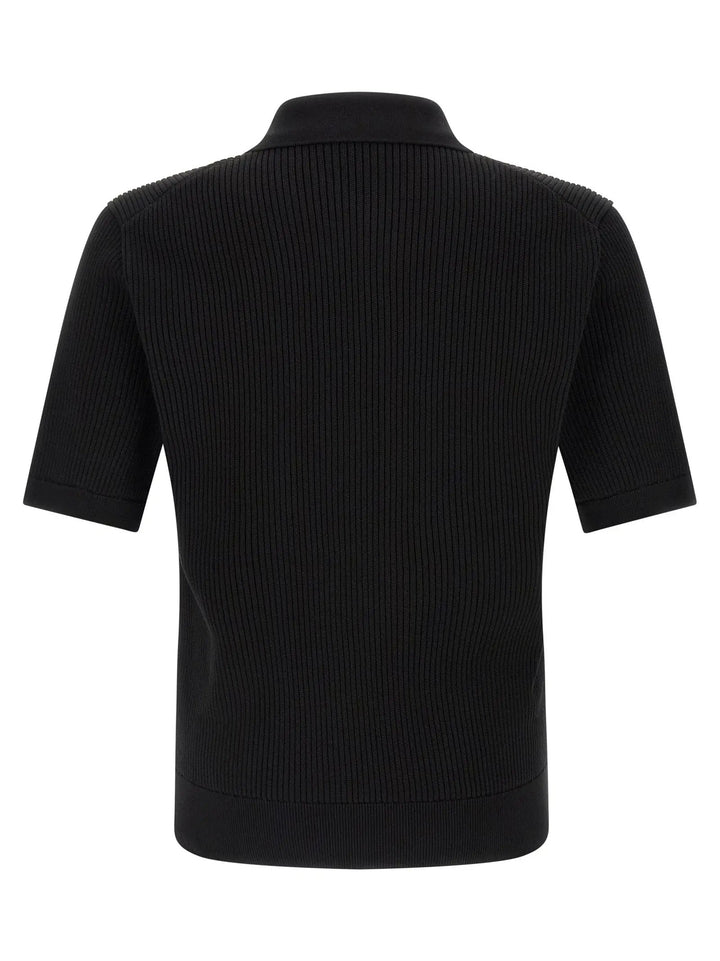 Dolce &amp; Gabbana Black Cotton Polo Shirt
