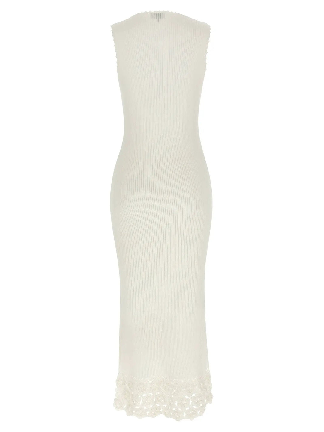 Ganni White Organic Cotton Long Dress