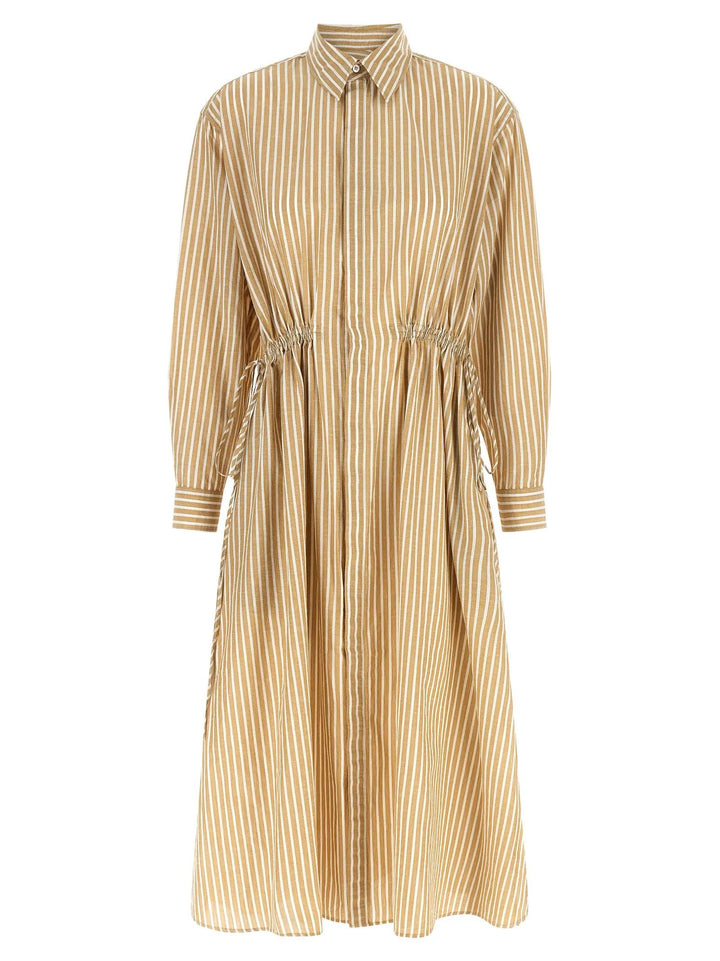 Polo Ralph Lauren Beige Cotton Midi Dress