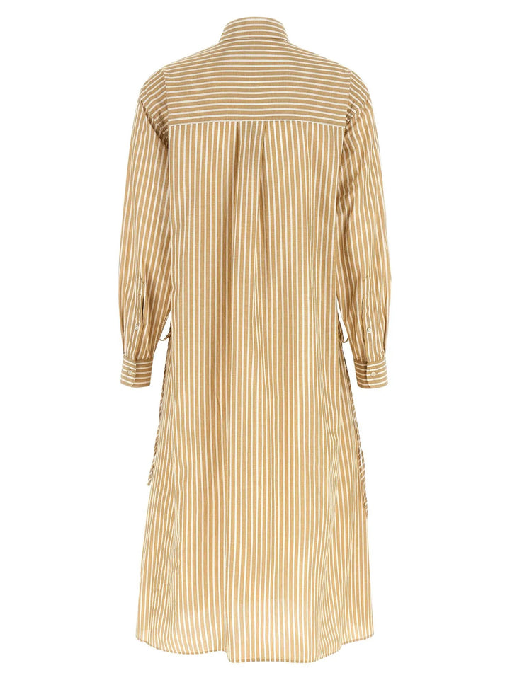 Polo Ralph Lauren Beige Cotton Midi Dress