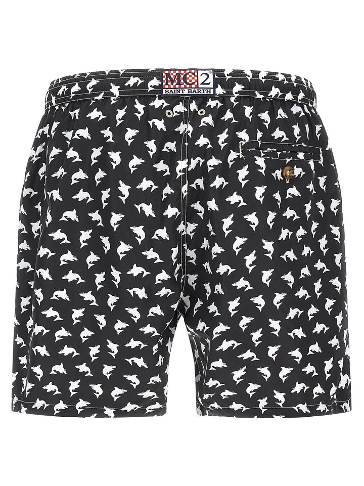 MC2 Saint Barth Bicolor Polyester Swim Shorts