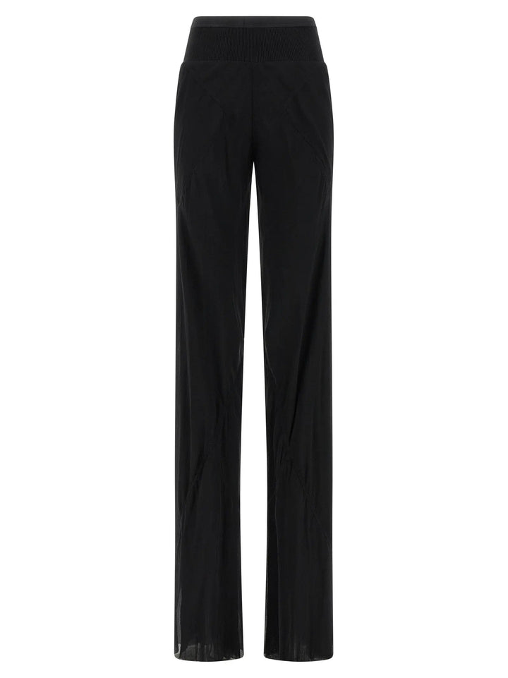 Rick Owens Black Silk Flared Pants